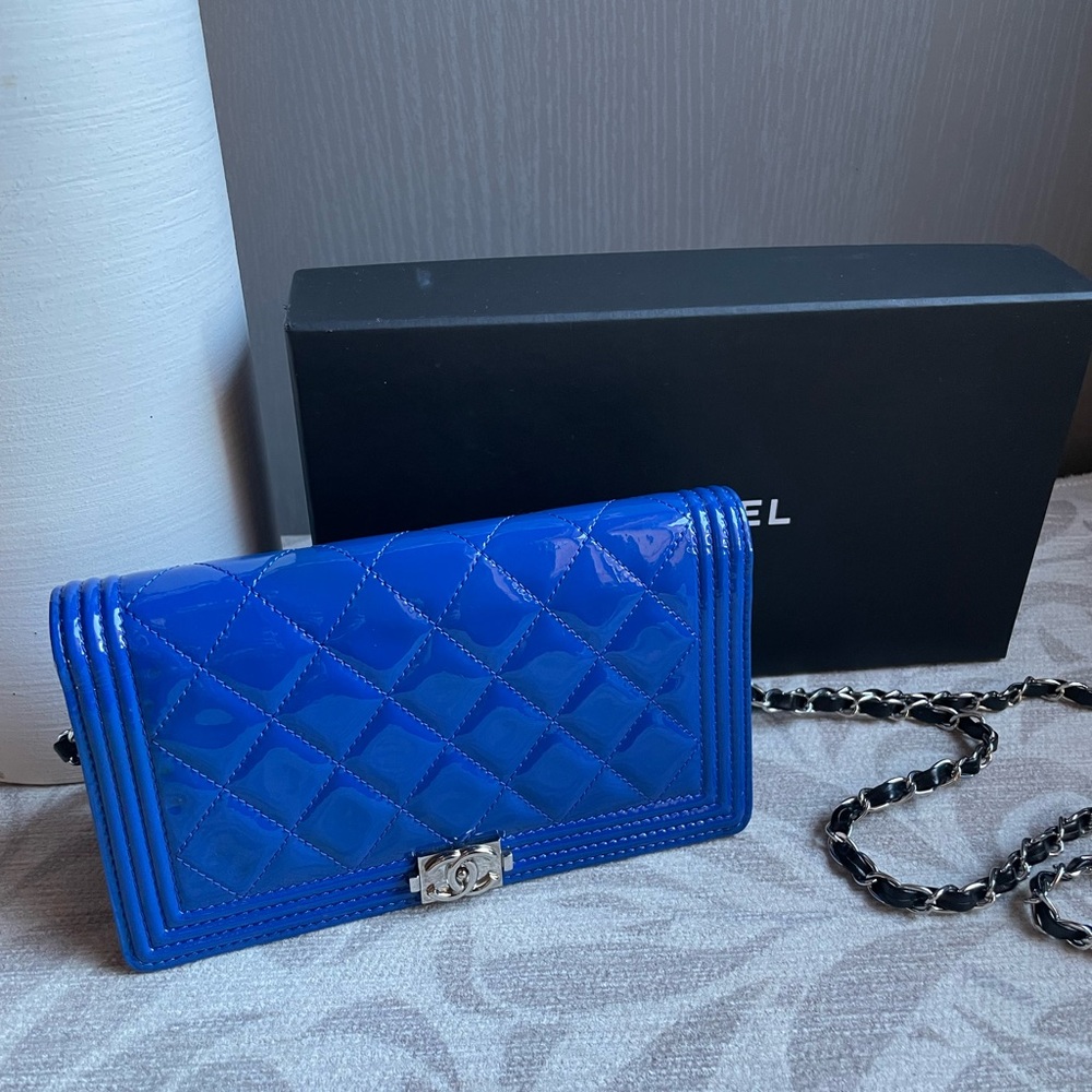 Chanel Boy Wallet with added chain